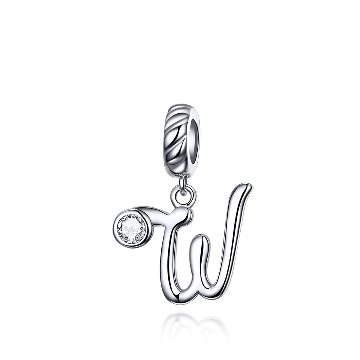 Pandora Compatible Silver Letter W Dangle - SCC1183-W