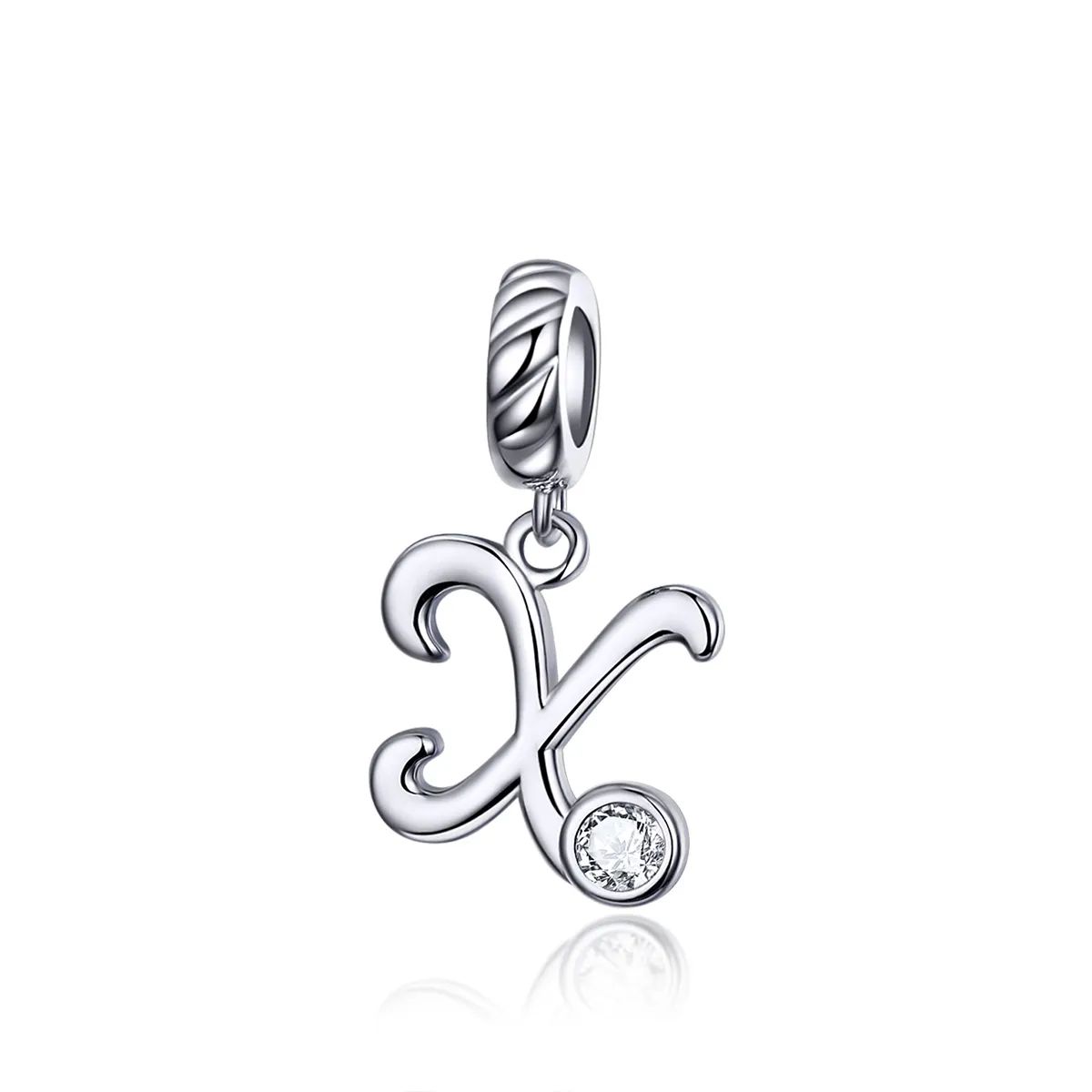 Pandora Compatible Silver Letter X Dangle - SCC1183-X