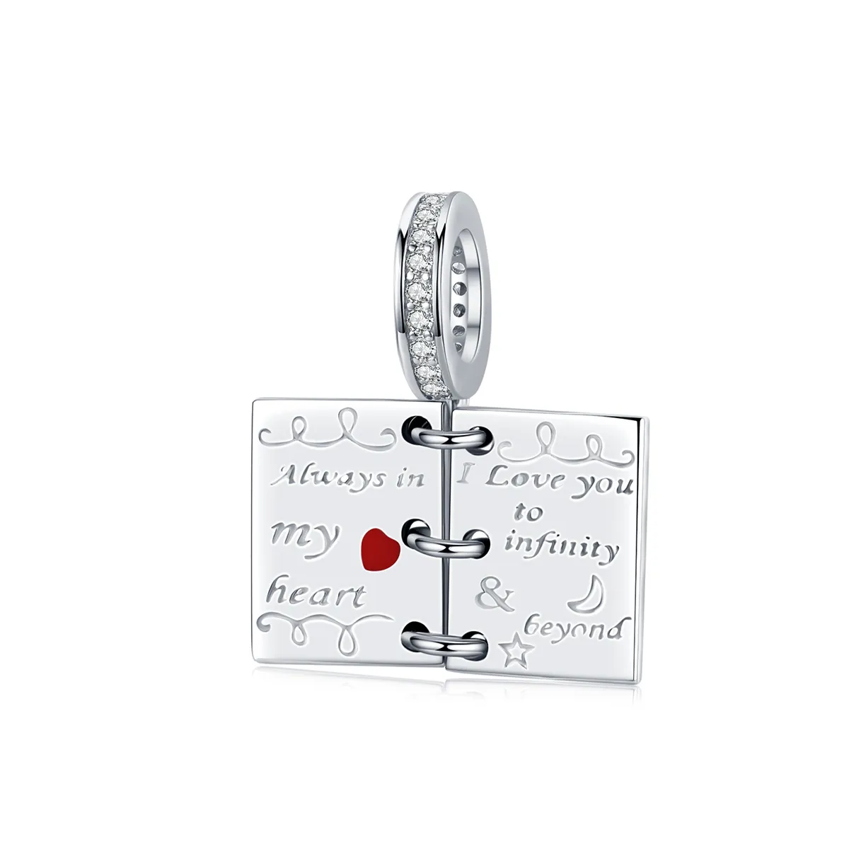 Pandora Compatible Silver Love Letter Dangle - SCC1262