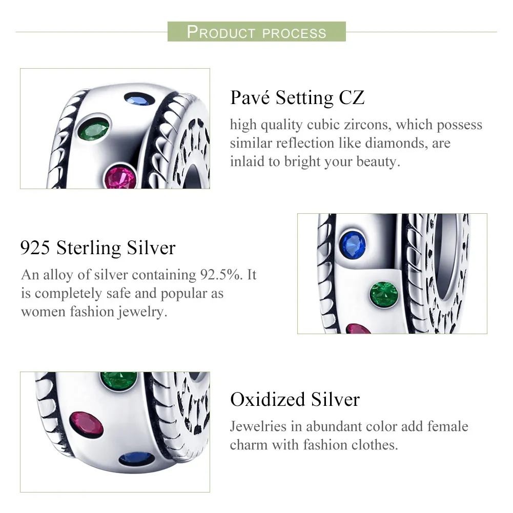 Pandora Compatible Silver Moment of First Encounter Spacer - SCC1005