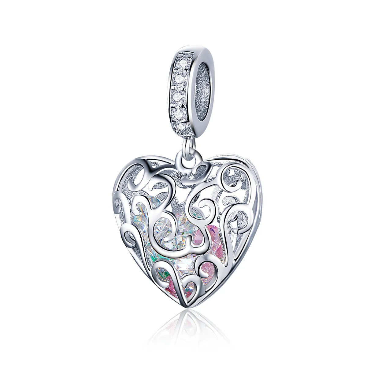 Pandora Compatible Silver Palpitation Dangle Charm - SCC1126