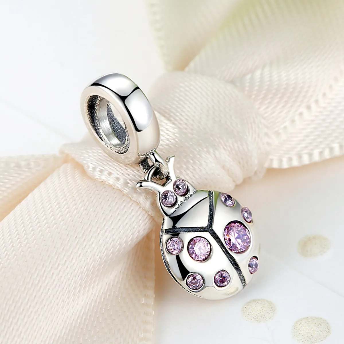 Pandora Compatible Silver Small Beetle Dangle - SCC023