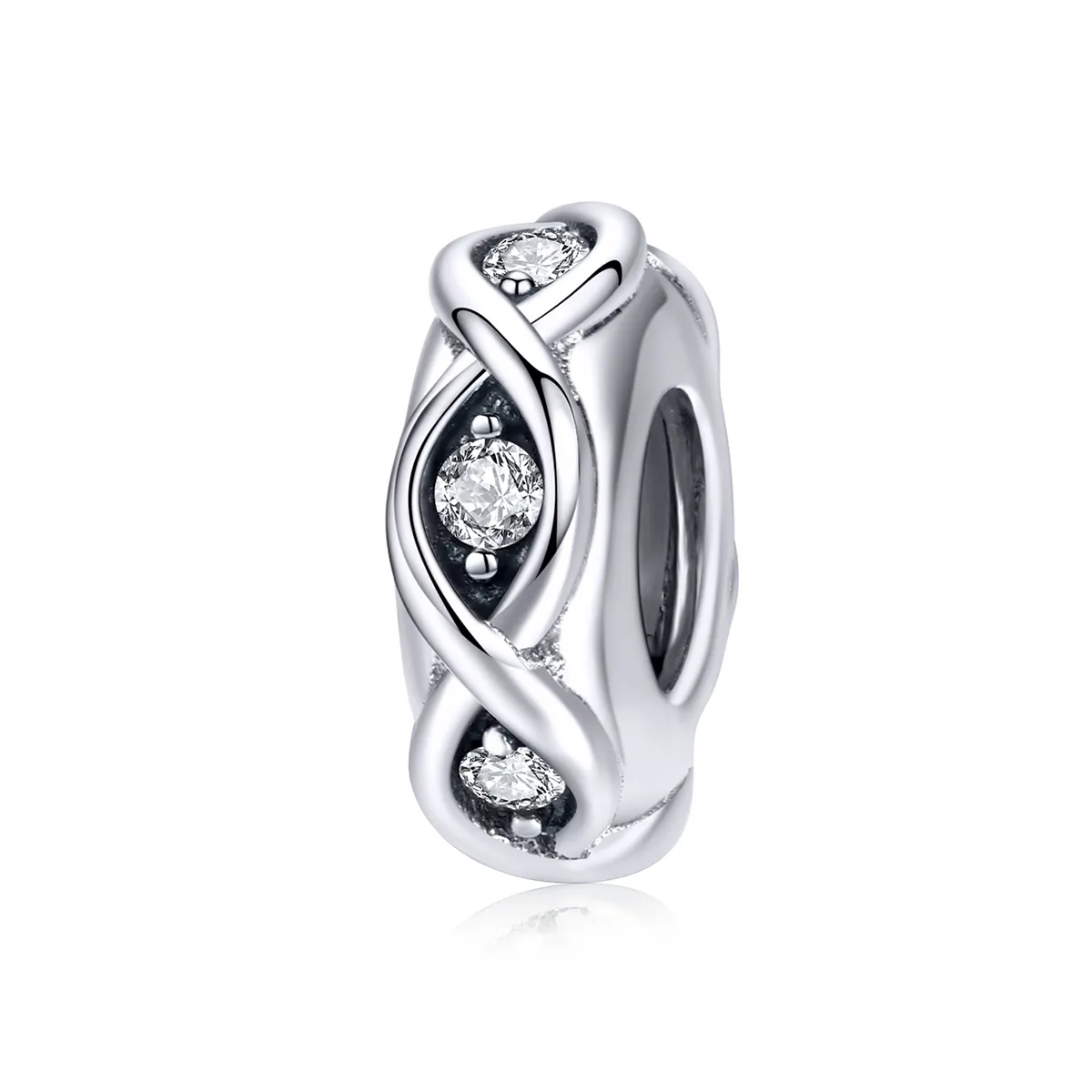 Pandora Compatible Silver Sparkle Spacer - SCC1153