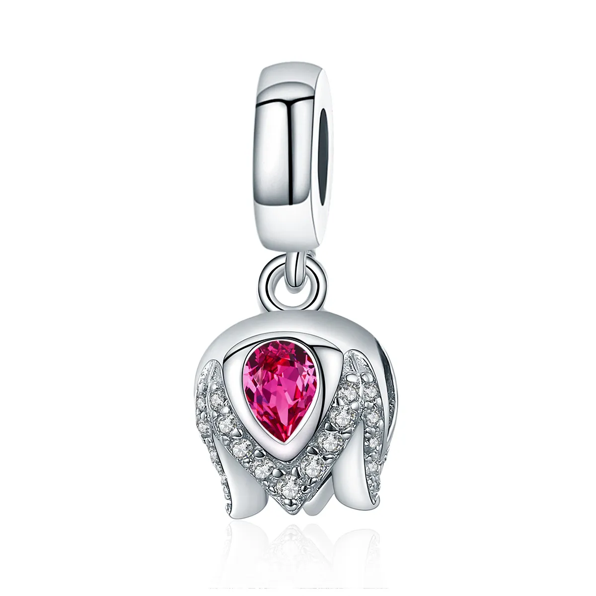 Pandora Compatible Silver Story of Tulip Dangle - SCC1027