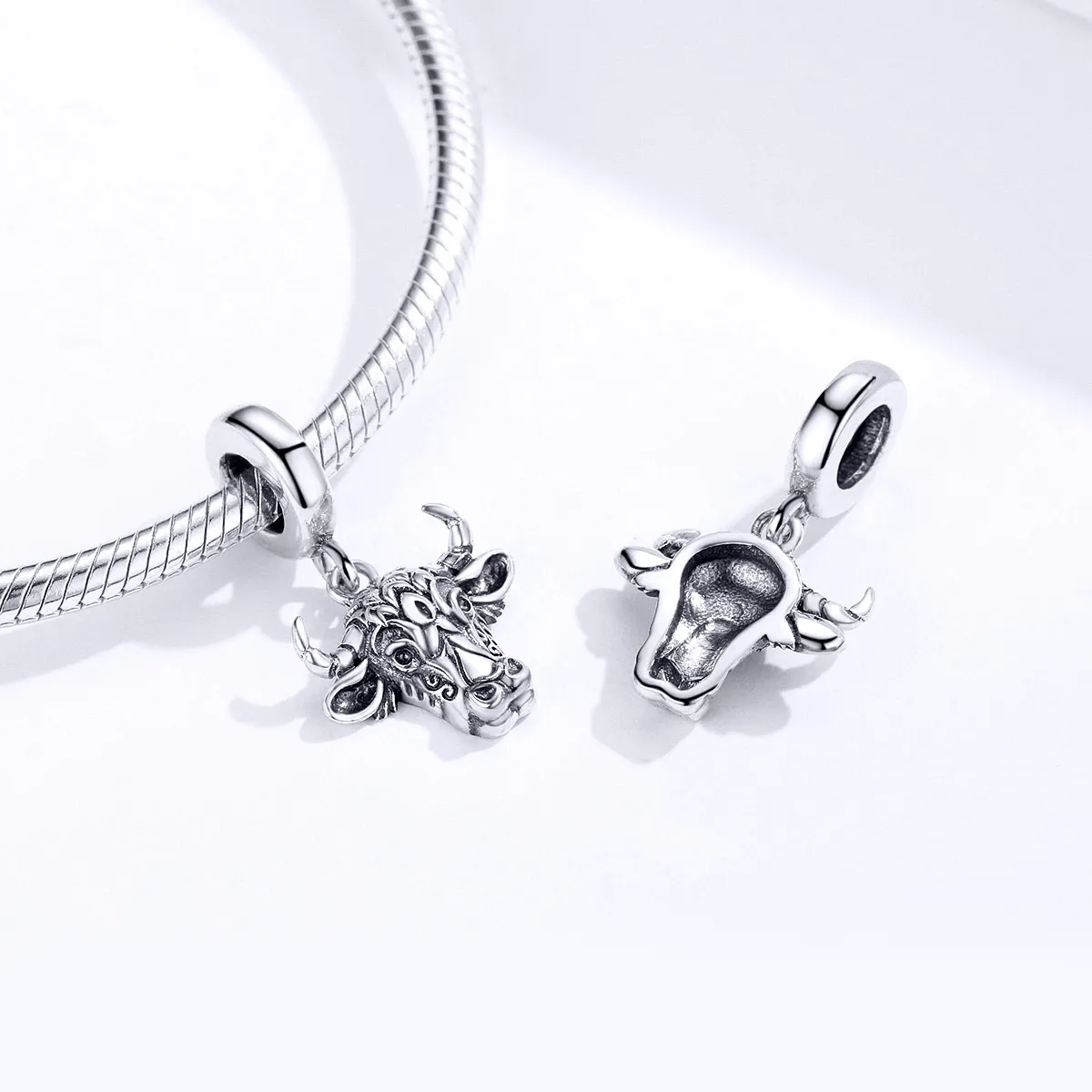 Pandora Compatible Silver Tauren Dangle Charm - SCC1316