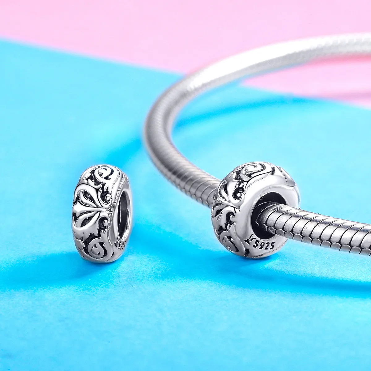 Pandora Compatible Silver Vintage Flower Spacer - SCC1139