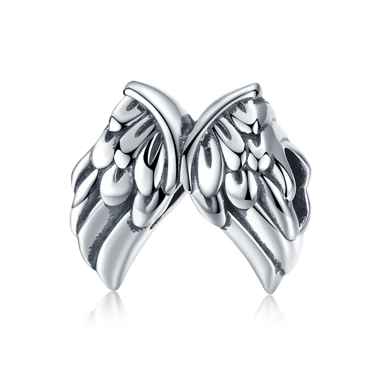 Pandora Style Silver Charm, Angel Wing - SCC1091