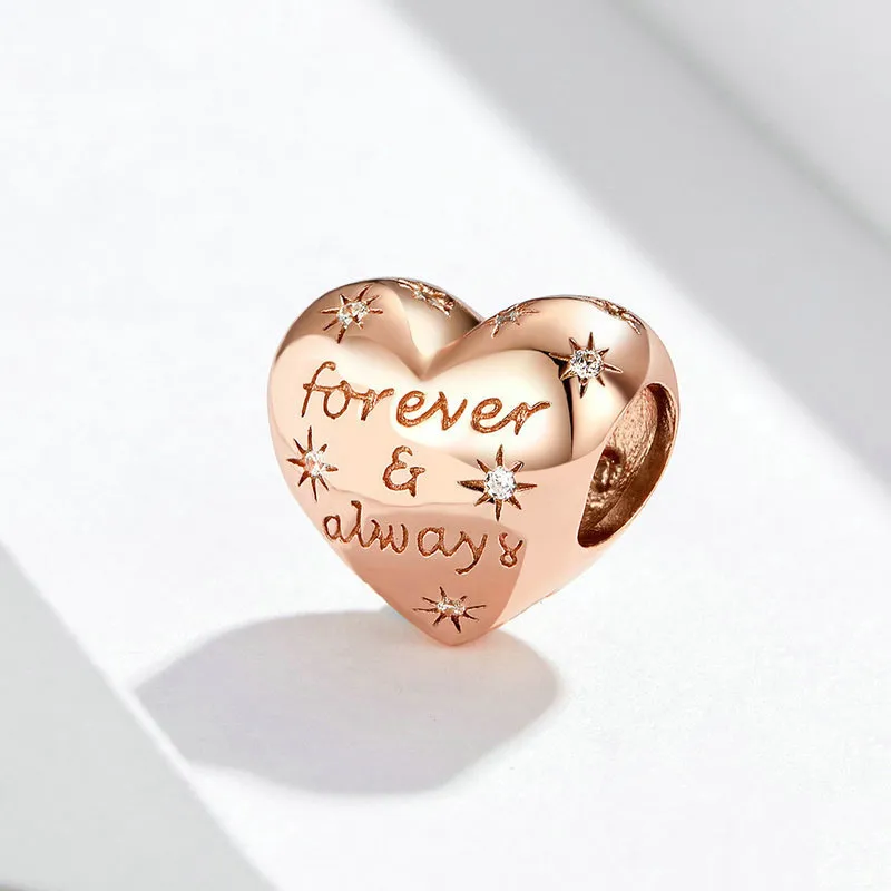 Rose Gold Forever & Always Charm - PANDORA Style - SCC1223