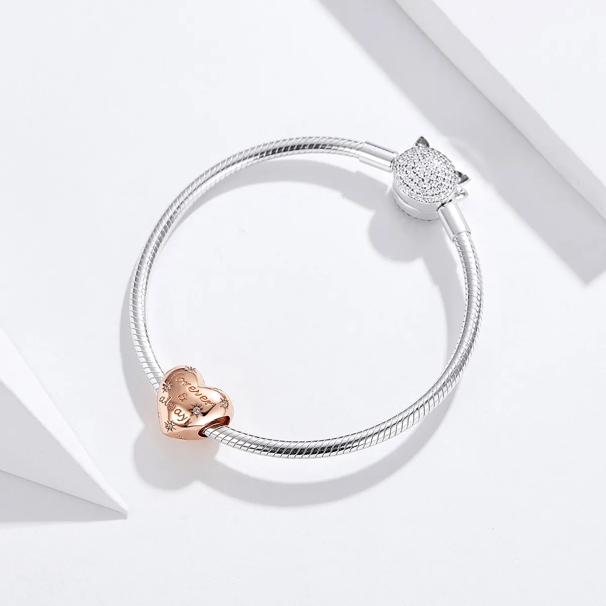 Rose Gold Forever & Always Charm - PANDORA Style - SCC1223