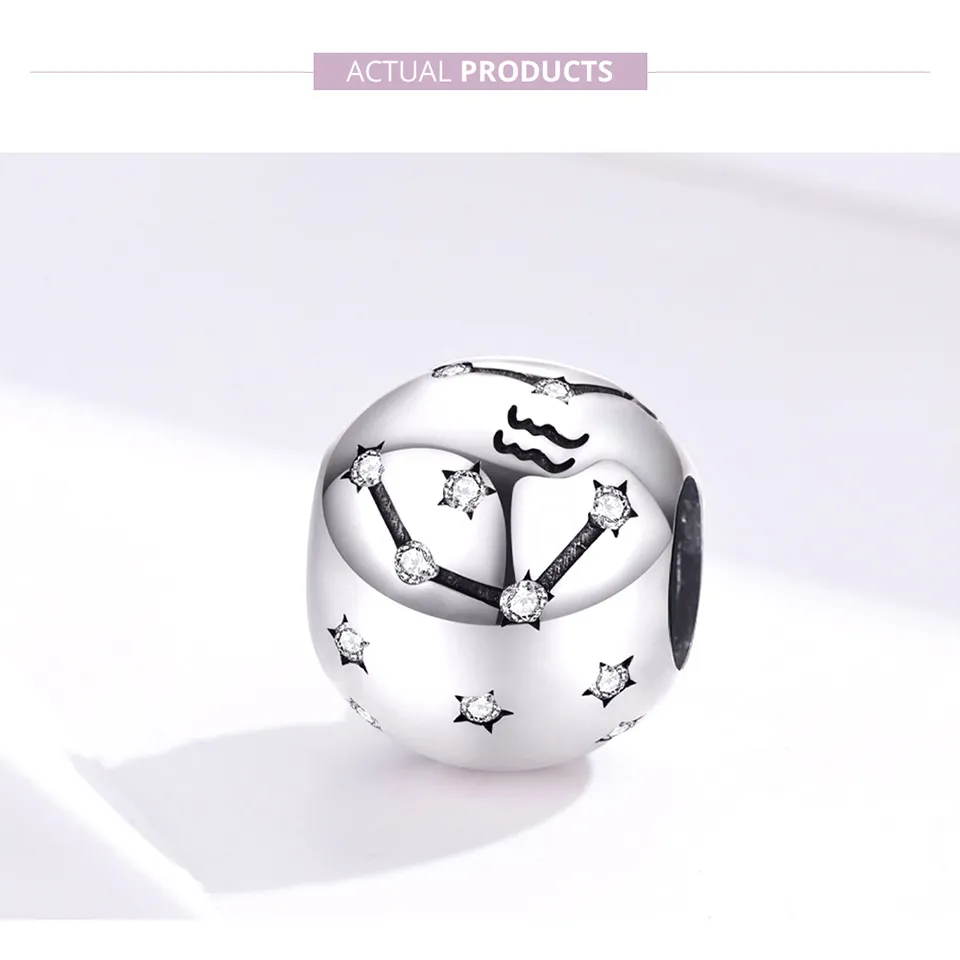 Silver Aquarius Charm - PANDORA Style - SCC1218-11