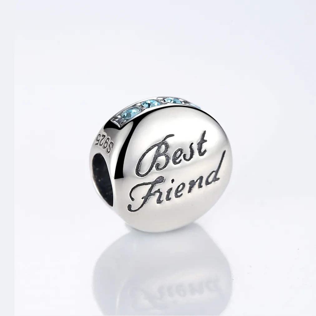 Silver Best Friend Charm - PANDORA Style - SCC022