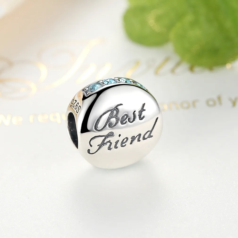 Silver Best Friend Charm - PANDORA Style - SCC022