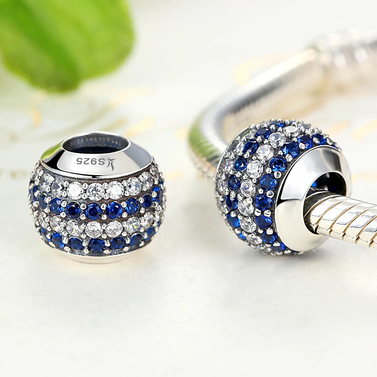 Silver Blue Coast Charm - PANDORA Style - SCC104