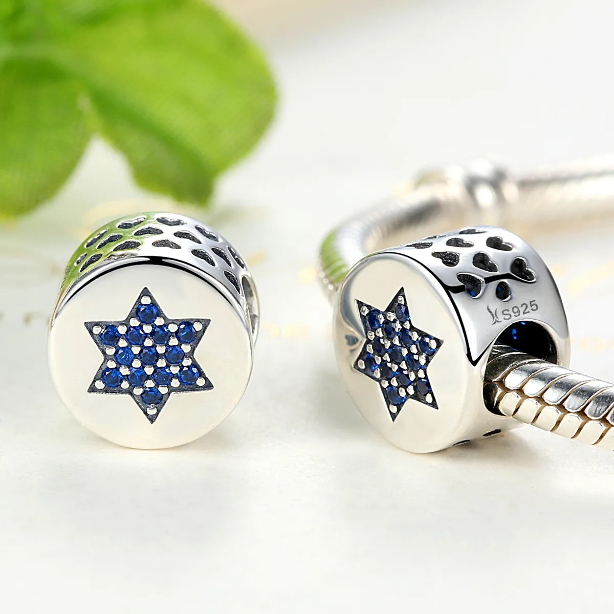 Silver Blue Faith Charm - PANDORA Style - SCC105