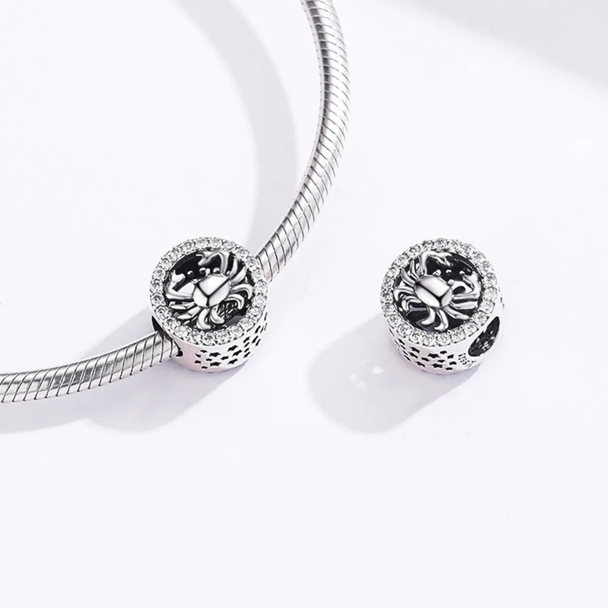 Silver Cancer Charm - PANDORA Style - SCC1213