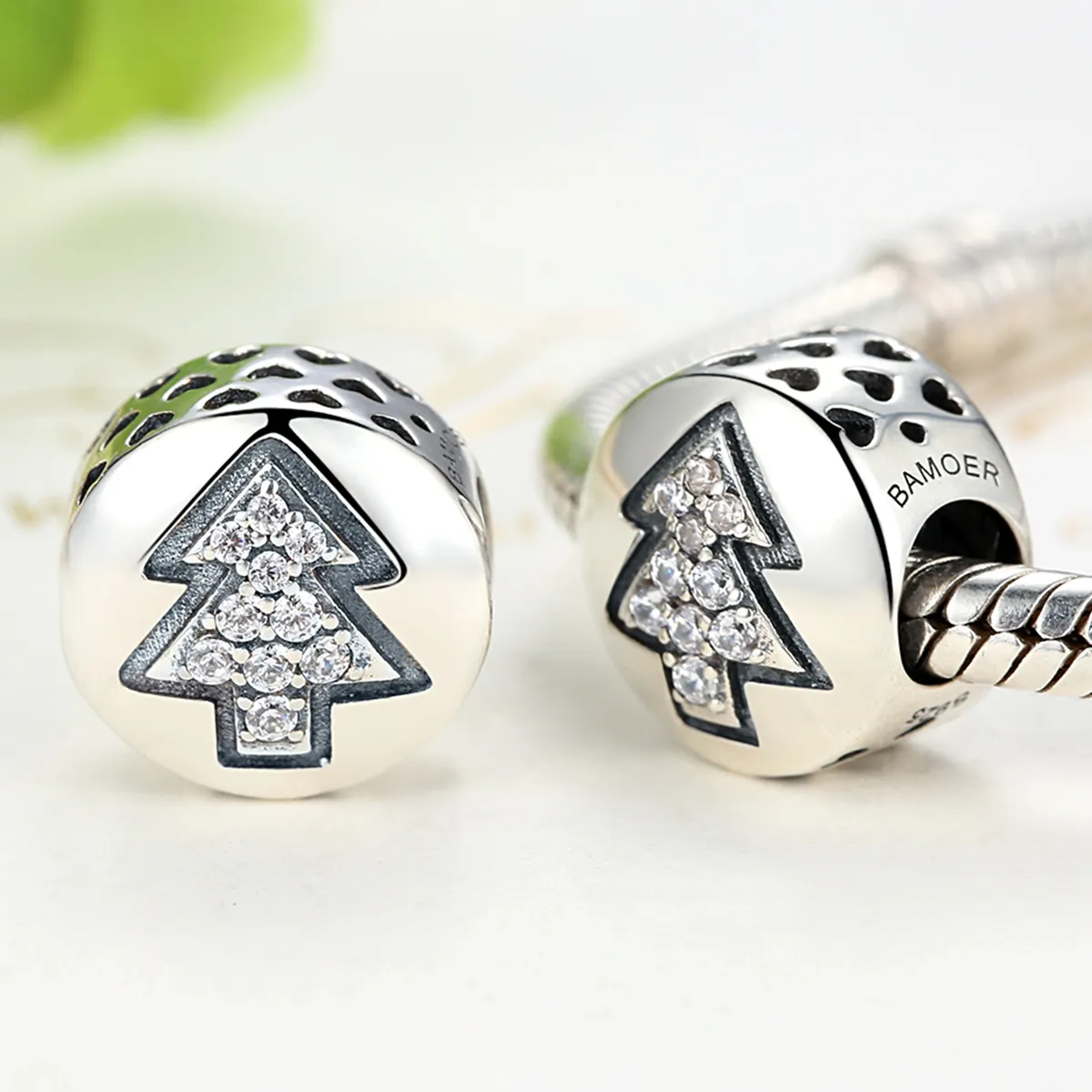 Silver Christmas Tree Charm - PANDORA Style - SCC064