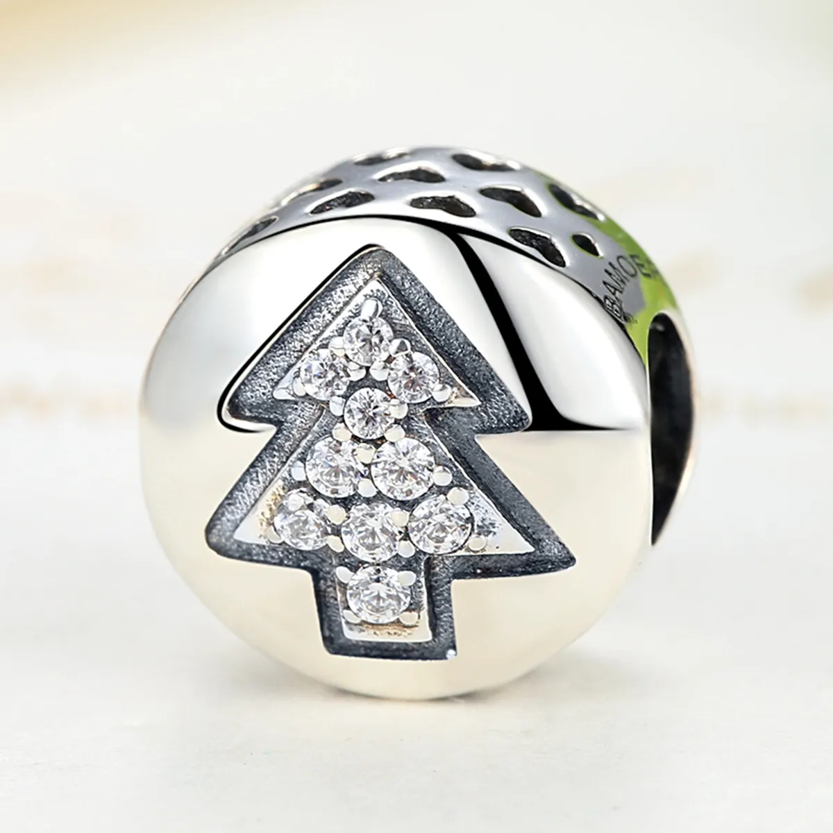 Silver Christmas Tree Charm - PANDORA Style - SCC064