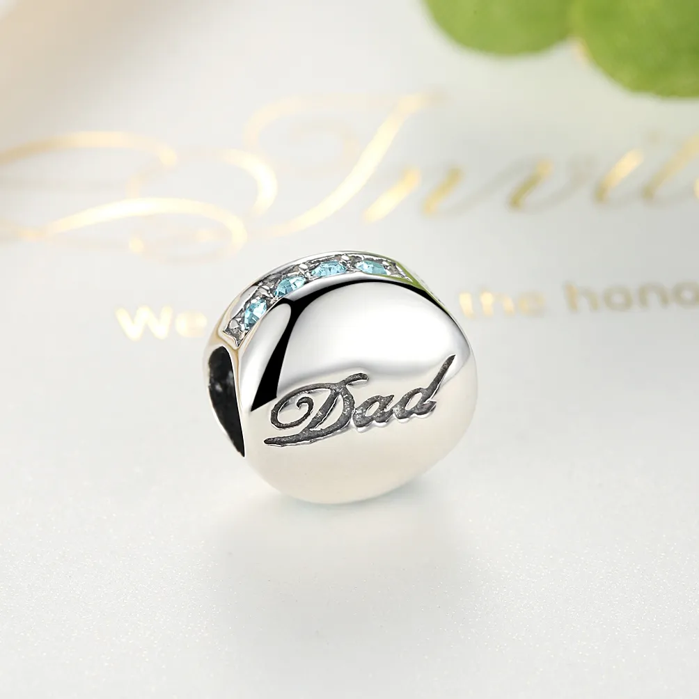 Silver Dad Charm - PANDORA Style - SCC006