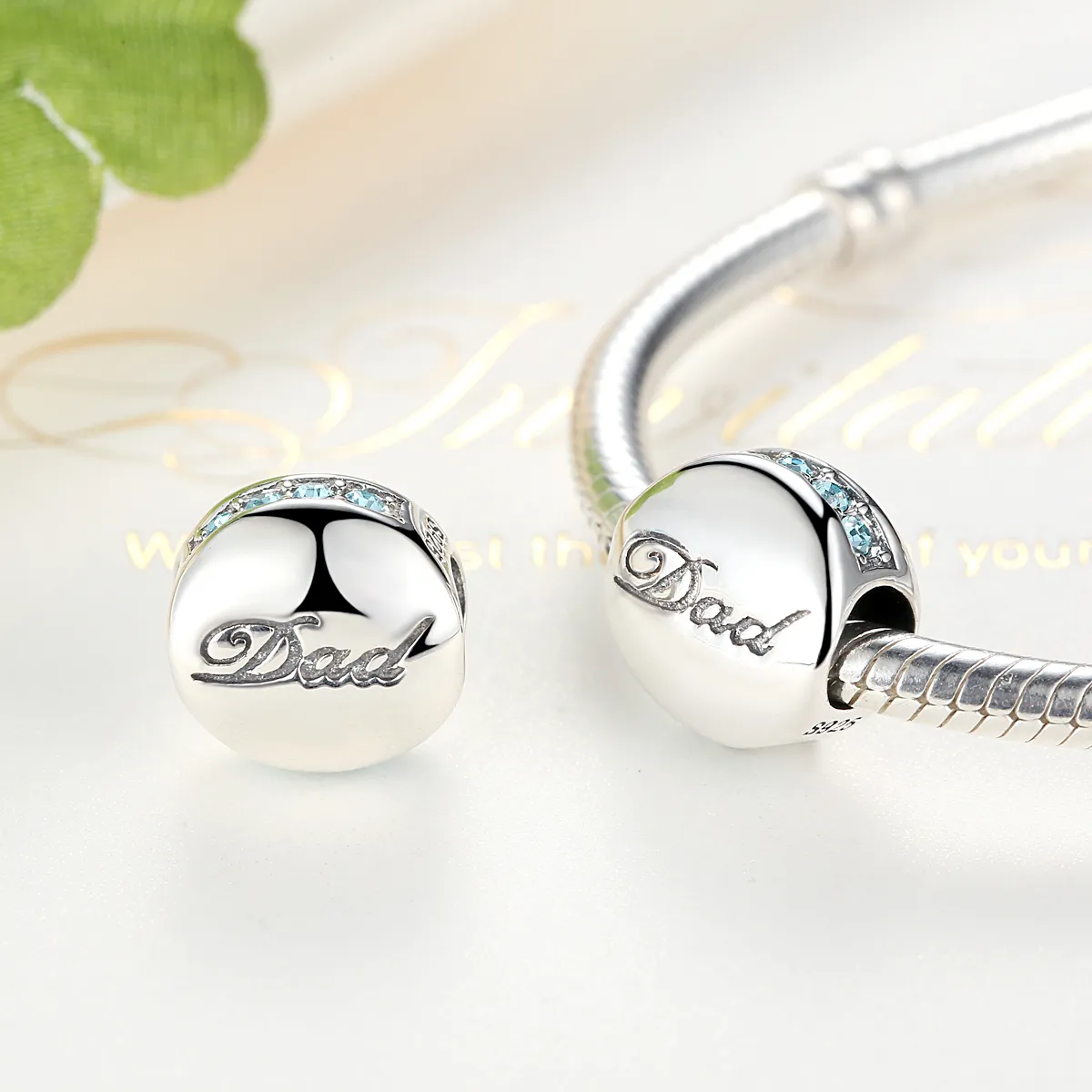 Silver Dad Charm - PANDORA Style - SCC006