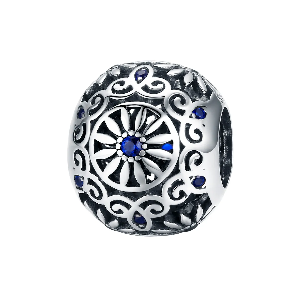 Silver Daisy Charm - PANDORA Style - SCC1119