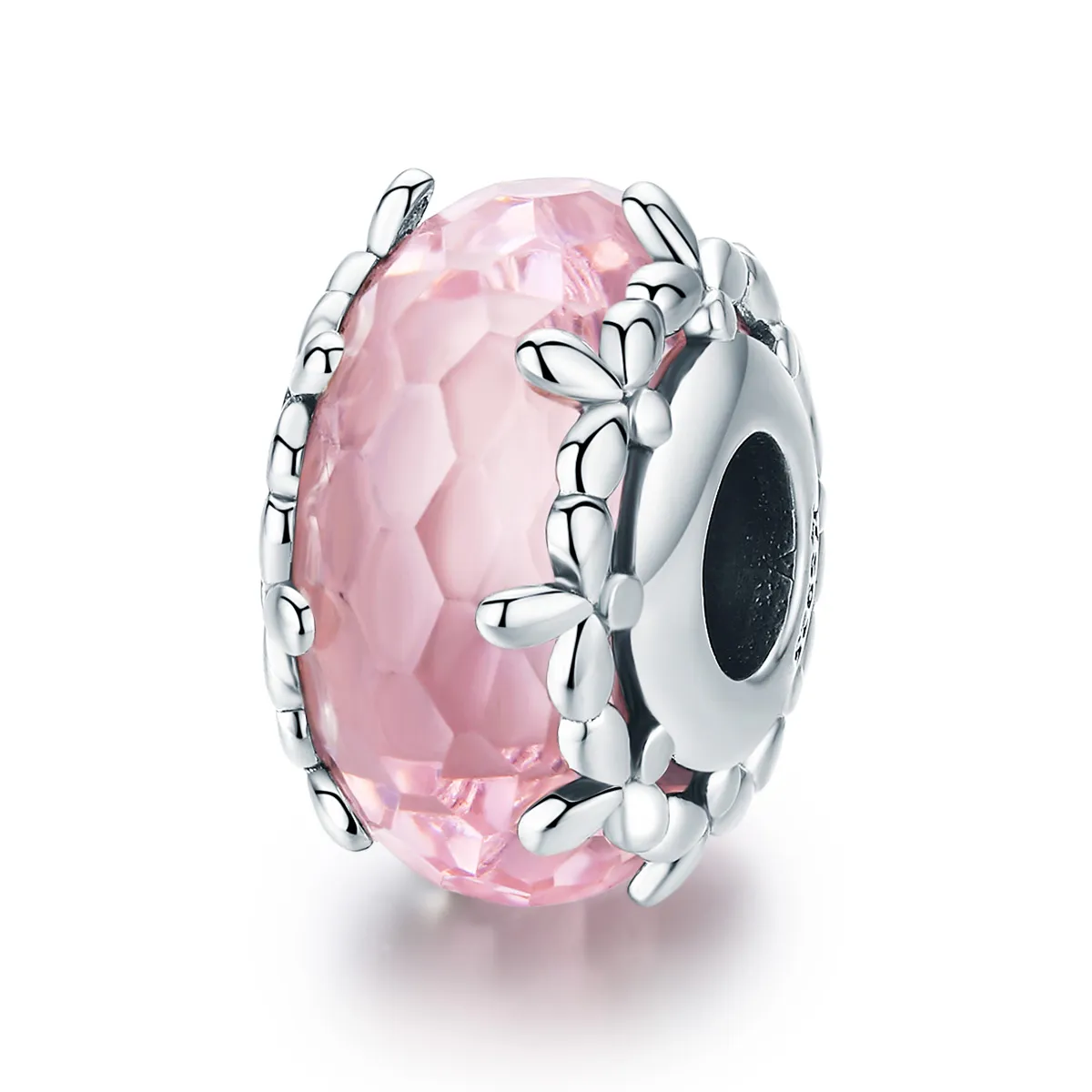 Silver Floret Murano Glass Charm - PANDORA Style - SCC1282