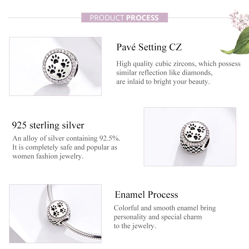 Silver Footprints Charm - PANDORA Style - SCC1186