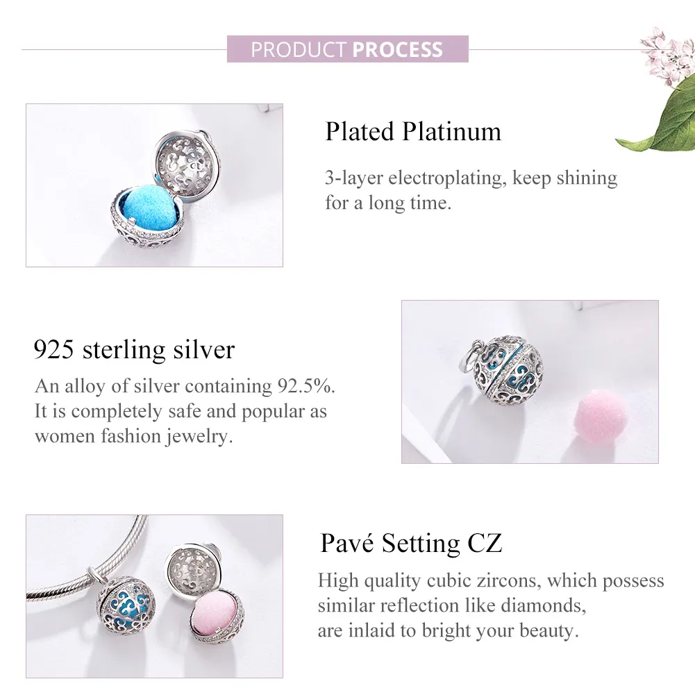 Silver Fragrant Ball Charm - PANDORA Style - SCC1198