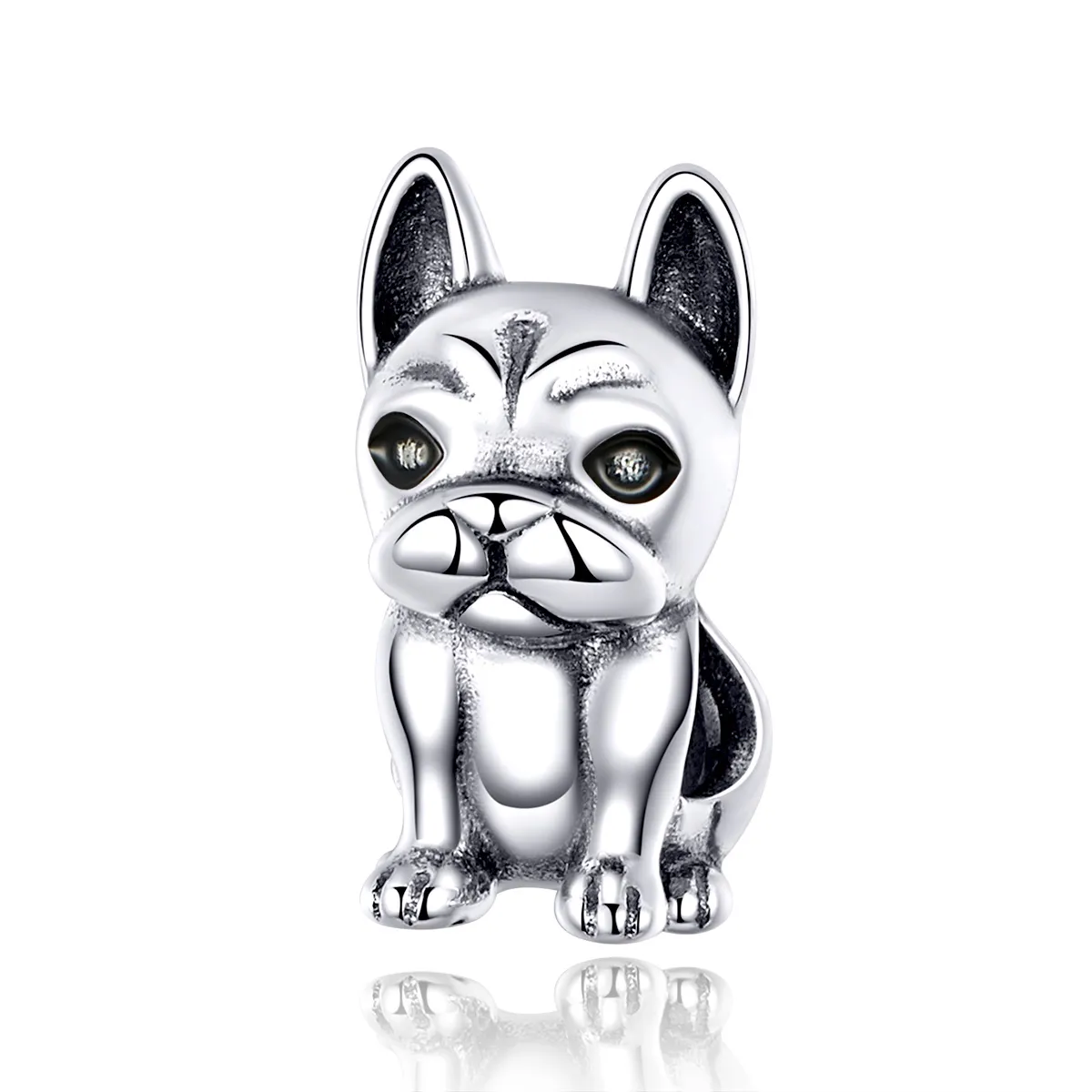 Silver French Bulldog Charm - PANDORA Style - SCC1306