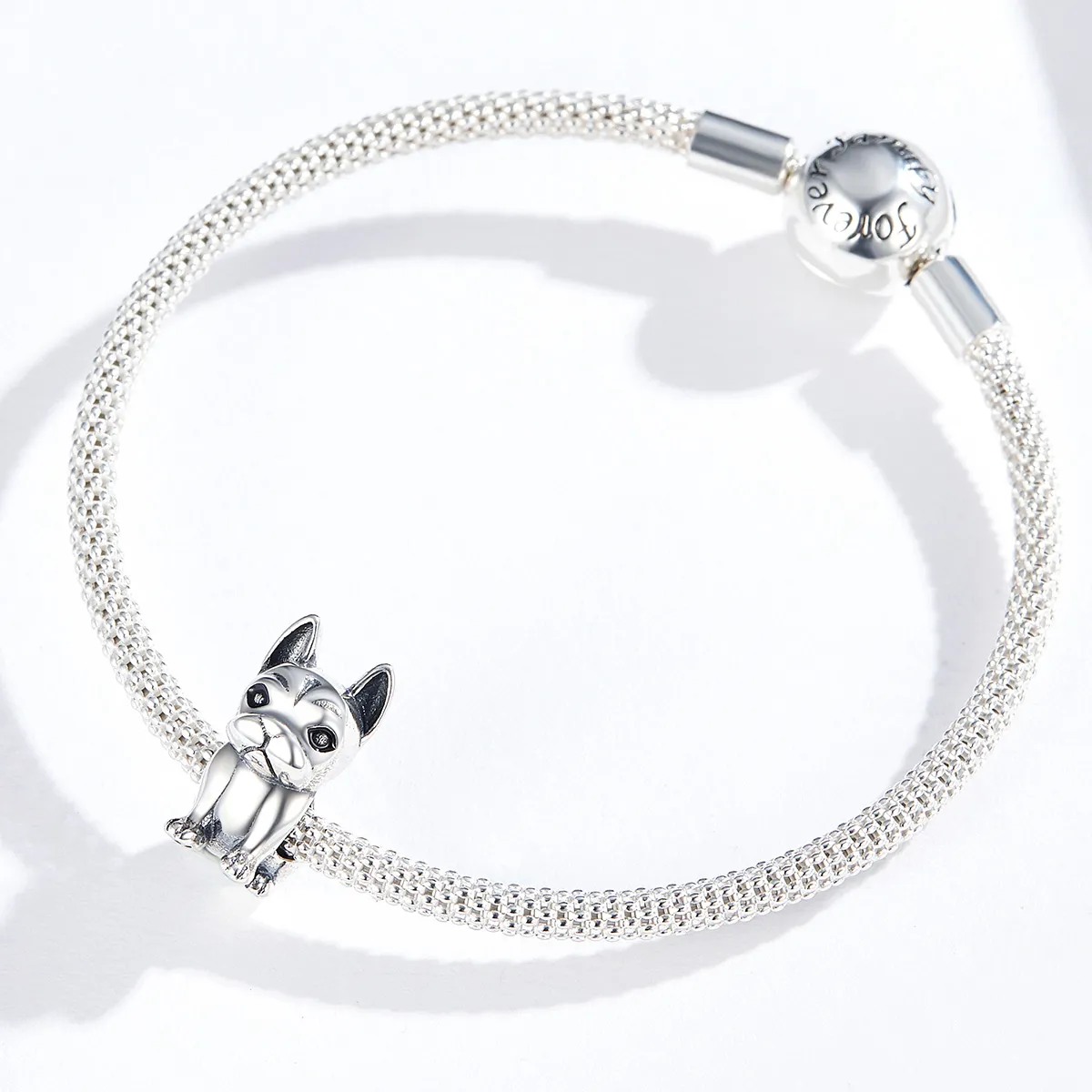 Silver French Bulldog Charm - PANDORA Style - SCC1306