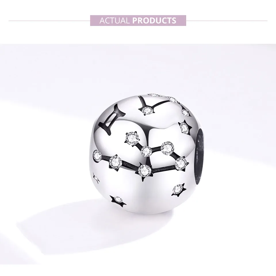 Silver Gemini Charm - PANDORA Style - SCC1218-3