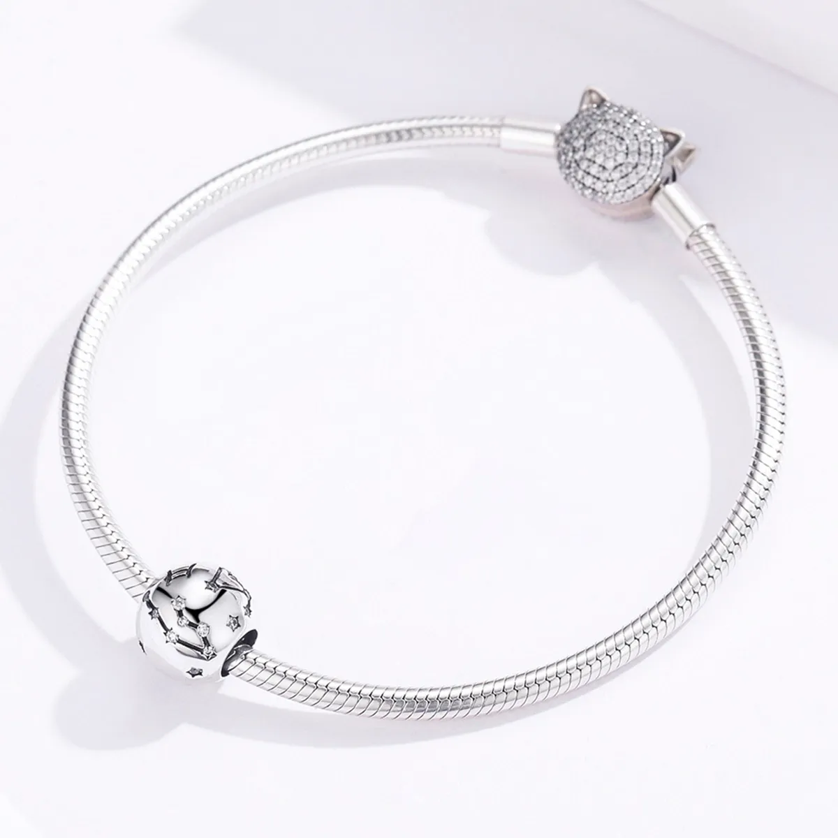 Silver Gemini Charm - PANDORA Style - SCC1218-3