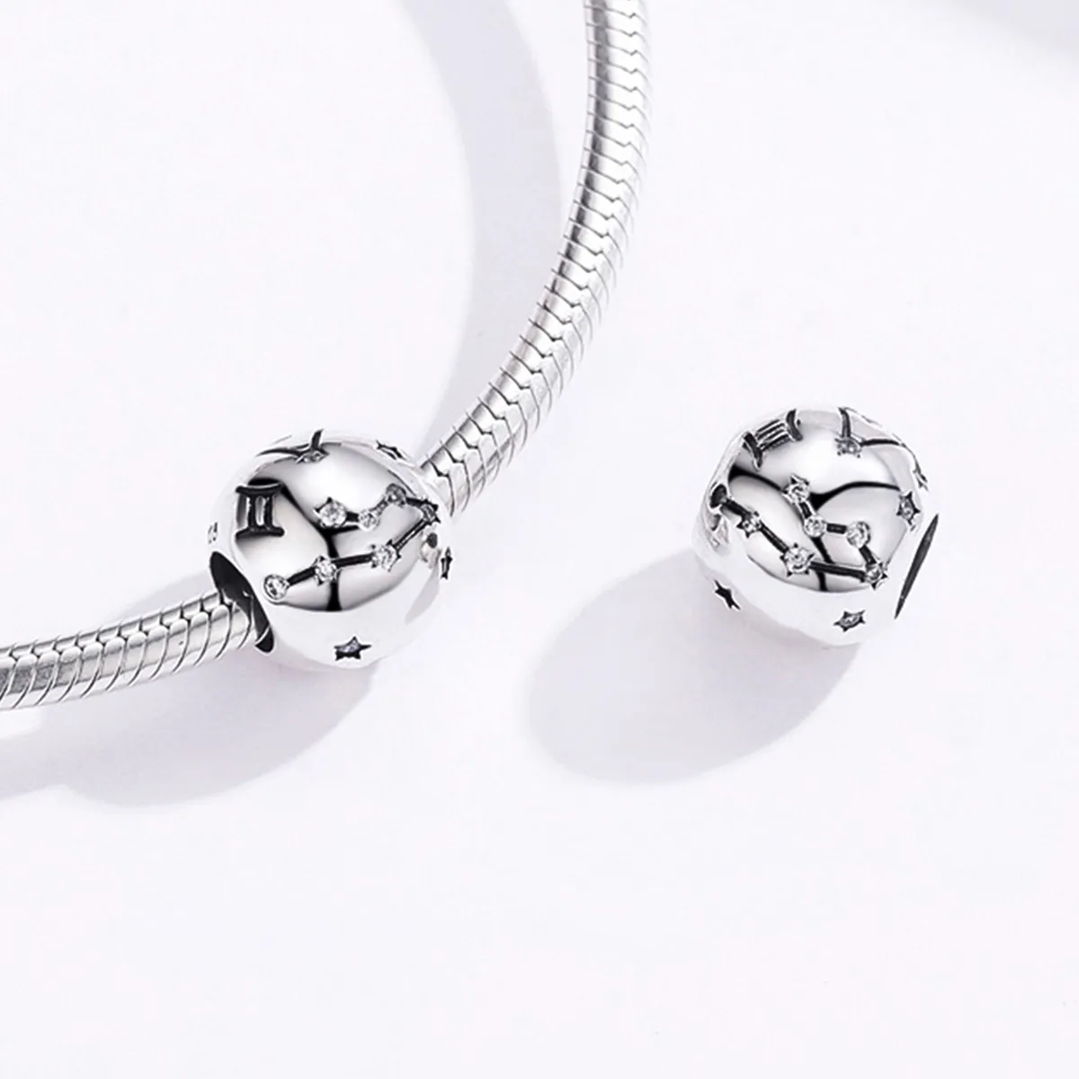 Silver Gemini Charm - PANDORA Style - SCC1218-3