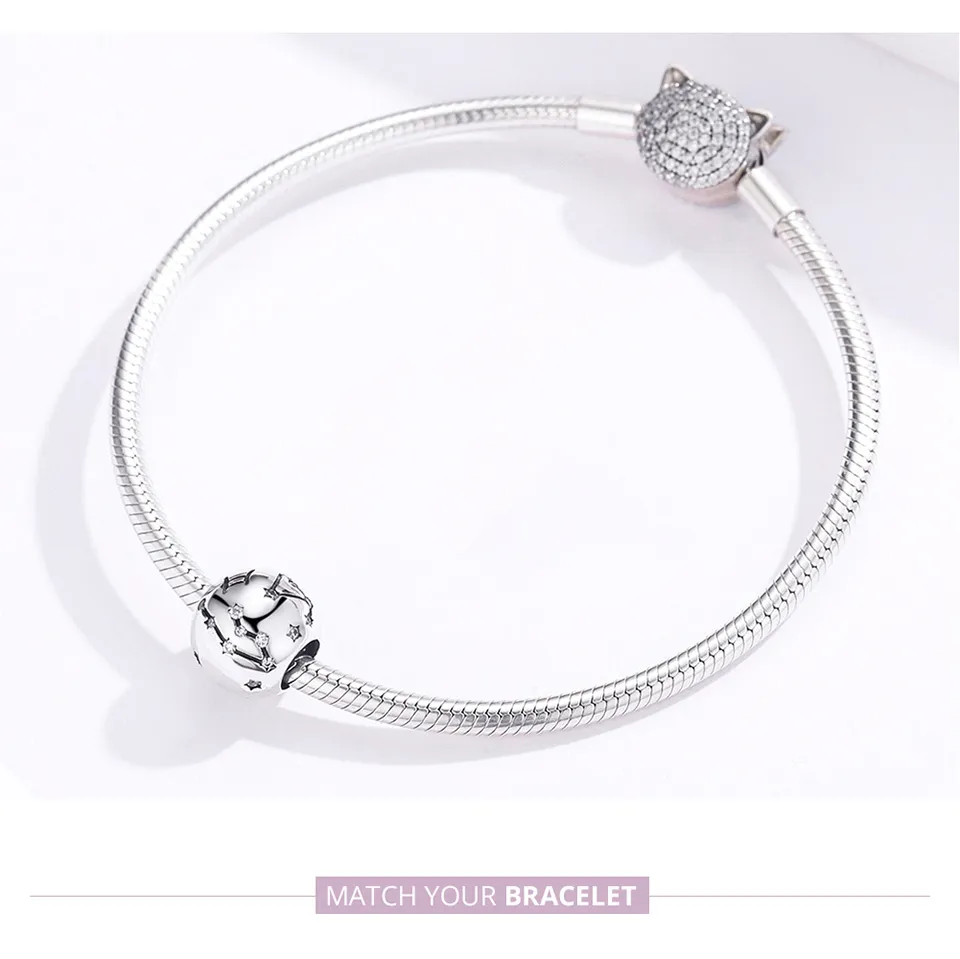 Silver Gemini Charm - PANDORA Style - SCC1218-3