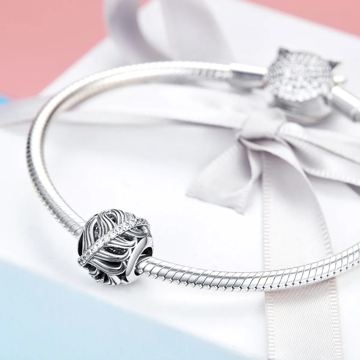 Silver Gently Love Charm - PANDORA Style - SCC1065