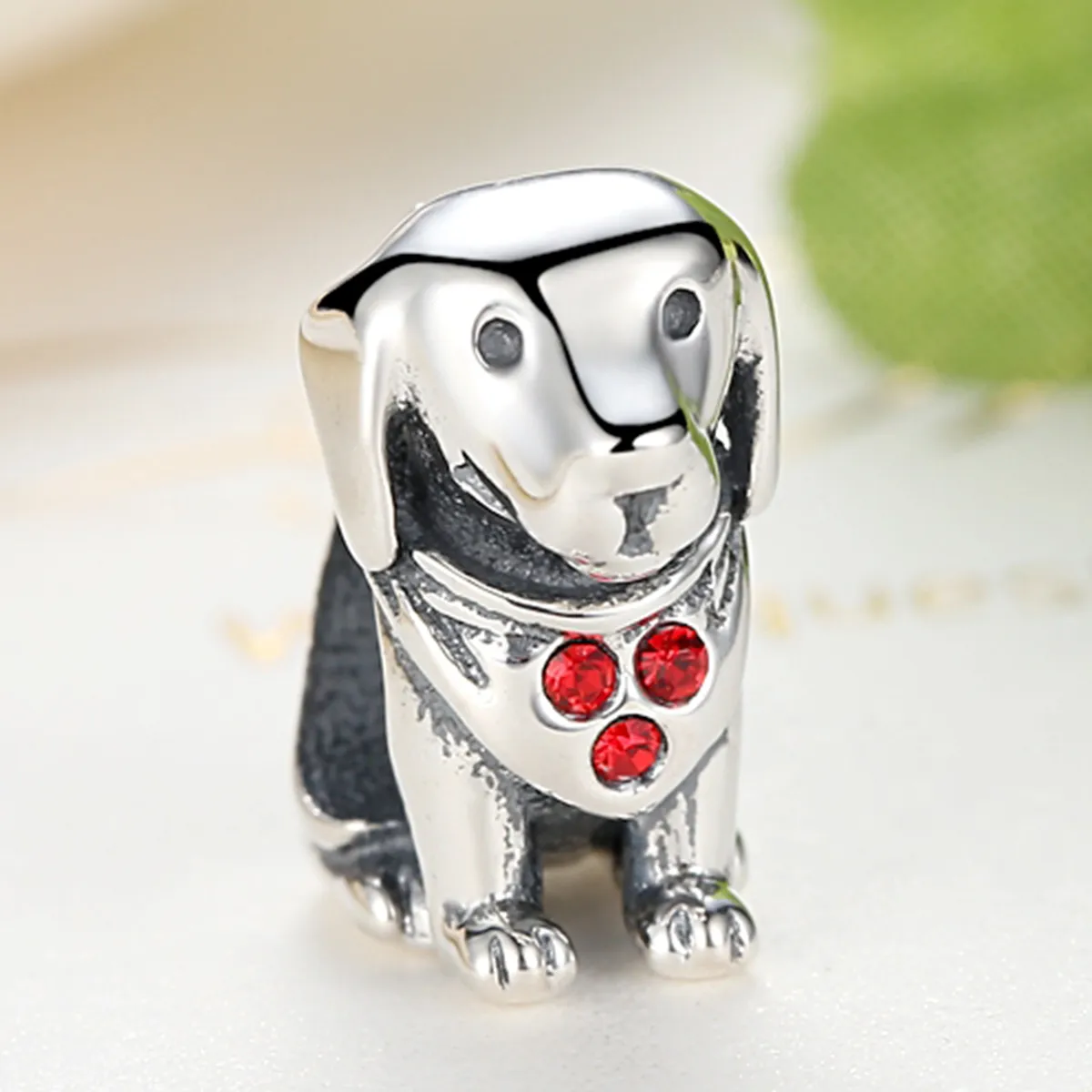 Silver Golden Retriever Charm - PANDORA Style - SCC016