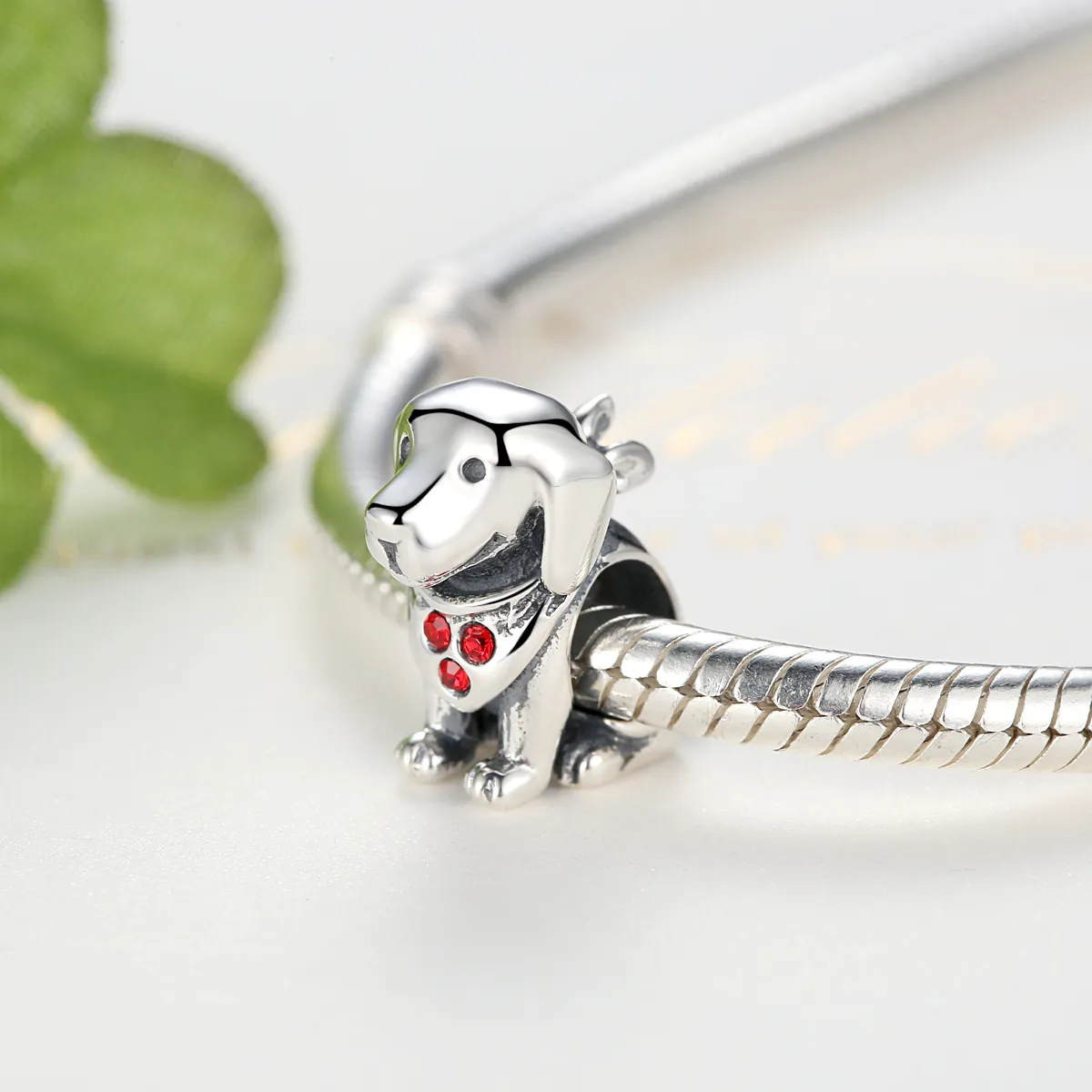 Silver Golden Retriever Charm - PANDORA Style - SCC016