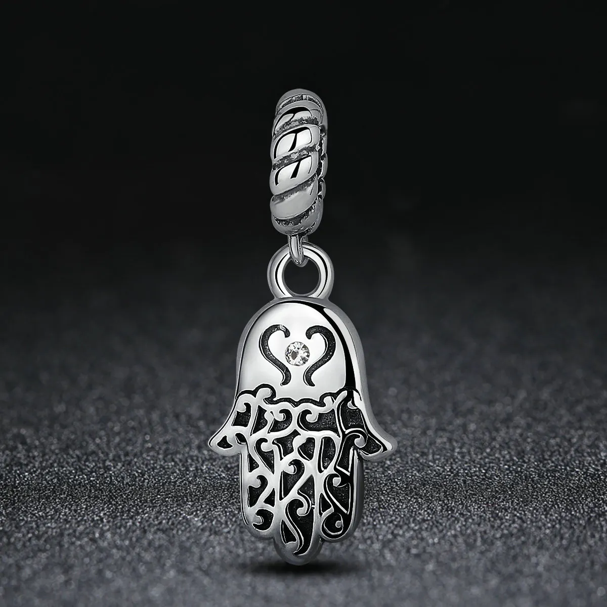 Silver Hamsa Hand Dangle - PANDORA Style - SCC031