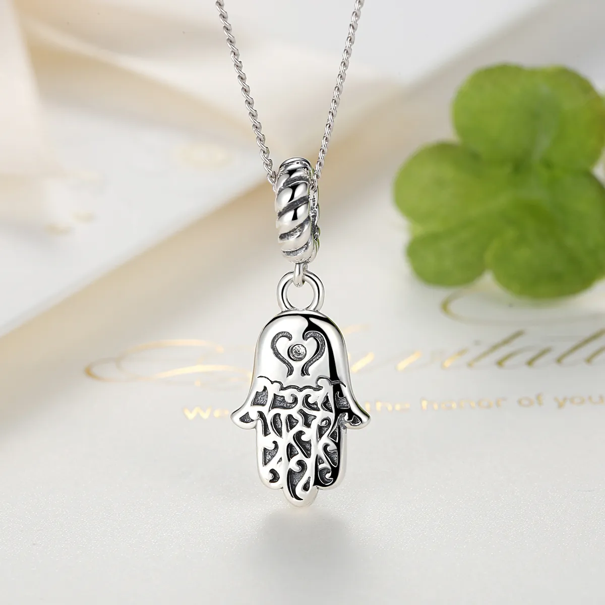 Silver Hamsa Hand Dangle - PANDORA Style - SCC031