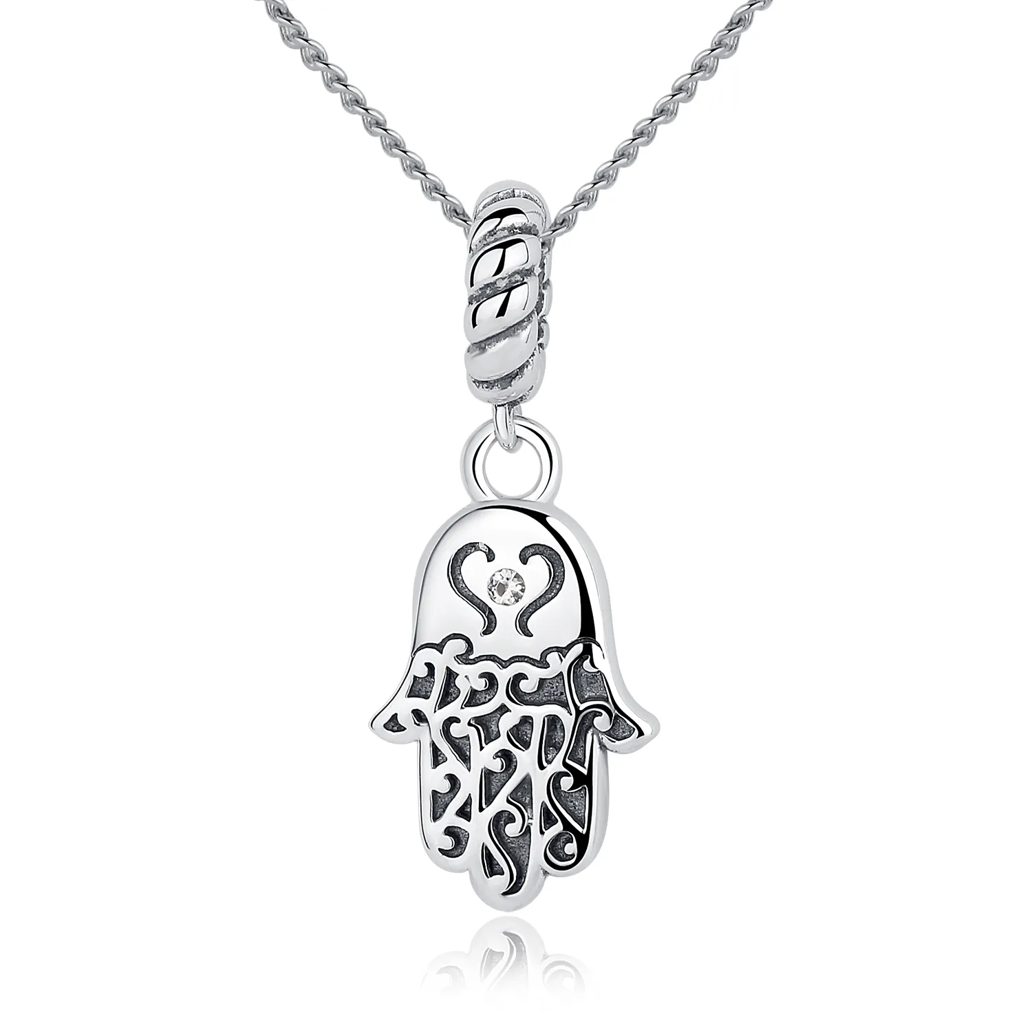 Silver Hamsa Hand Dangle - PANDORA Style - SCC031