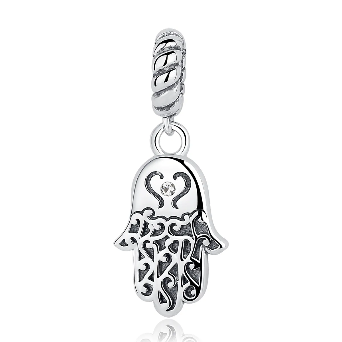 Silver Hamsa Hand Dangle - PANDORA Style - SCC031