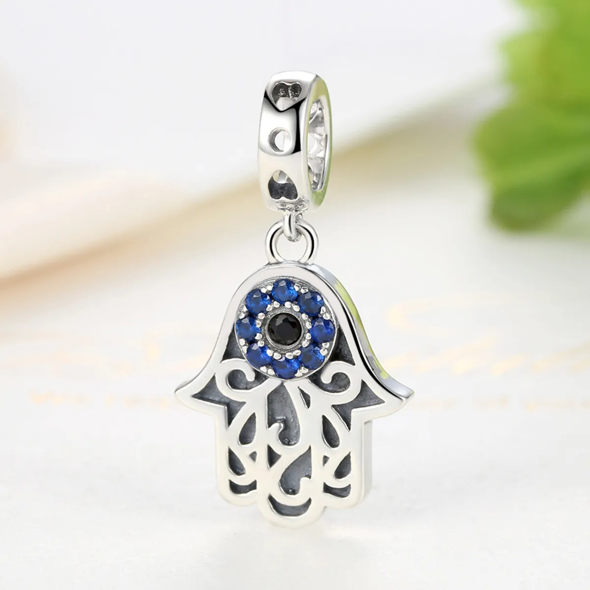 Silver Hamsa Hand Dangle - PANDORA Style - SCC085