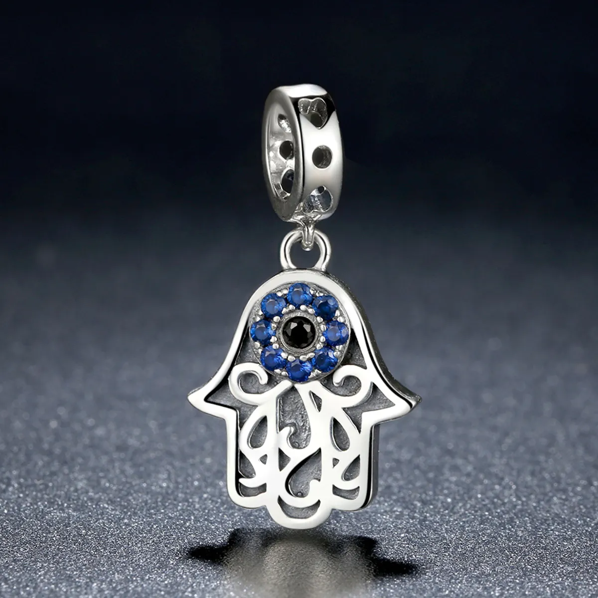 Silver Hamsa Hand Dangle - PANDORA Style - SCC085