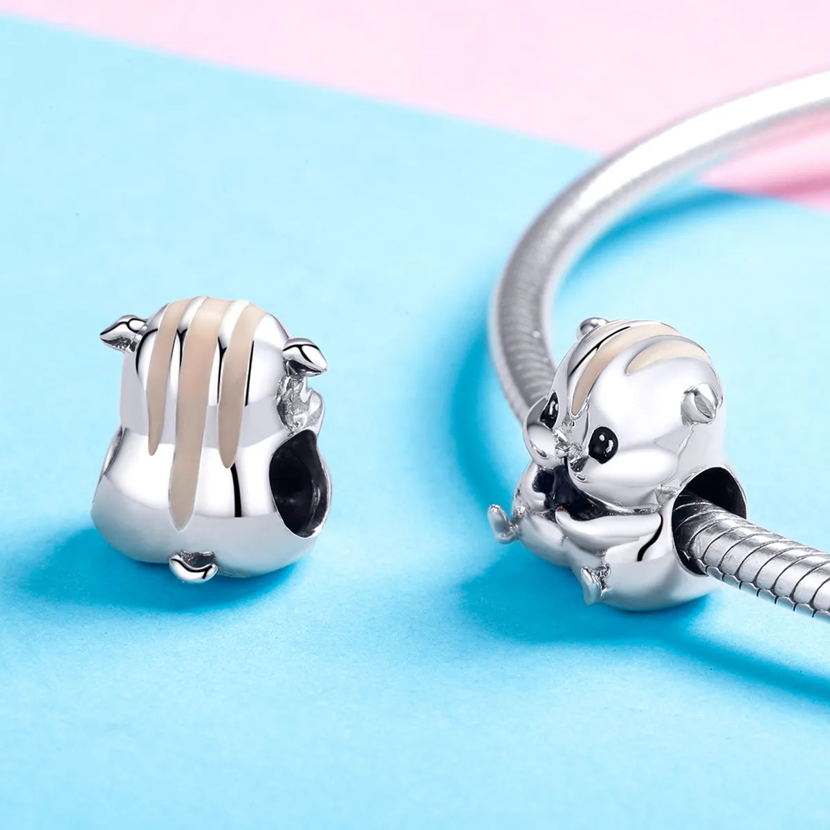 Silver Hamster Charm - PANDORA Style - SCC1133