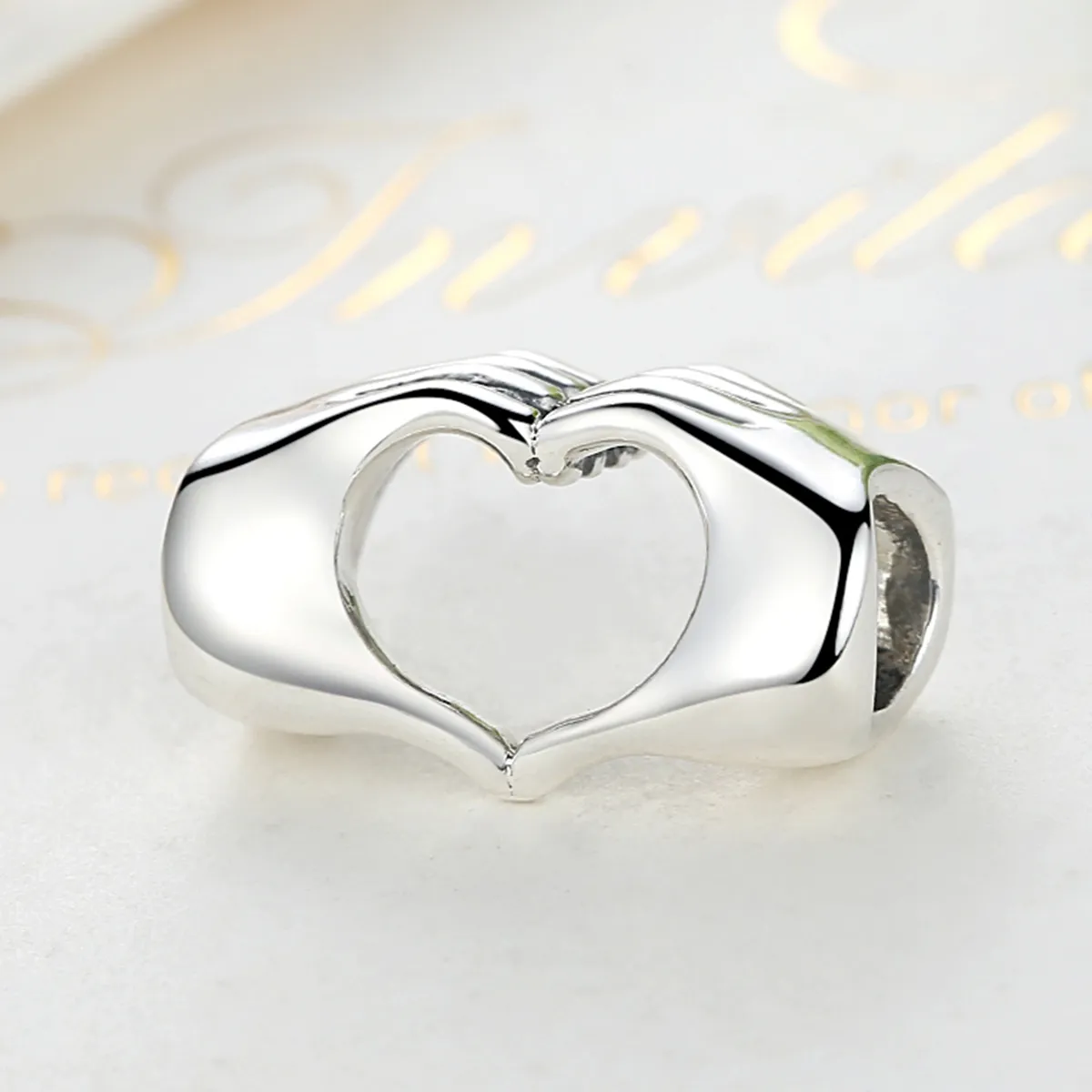 Silver Hands with Love Charm - PANDORA Style - SCC125