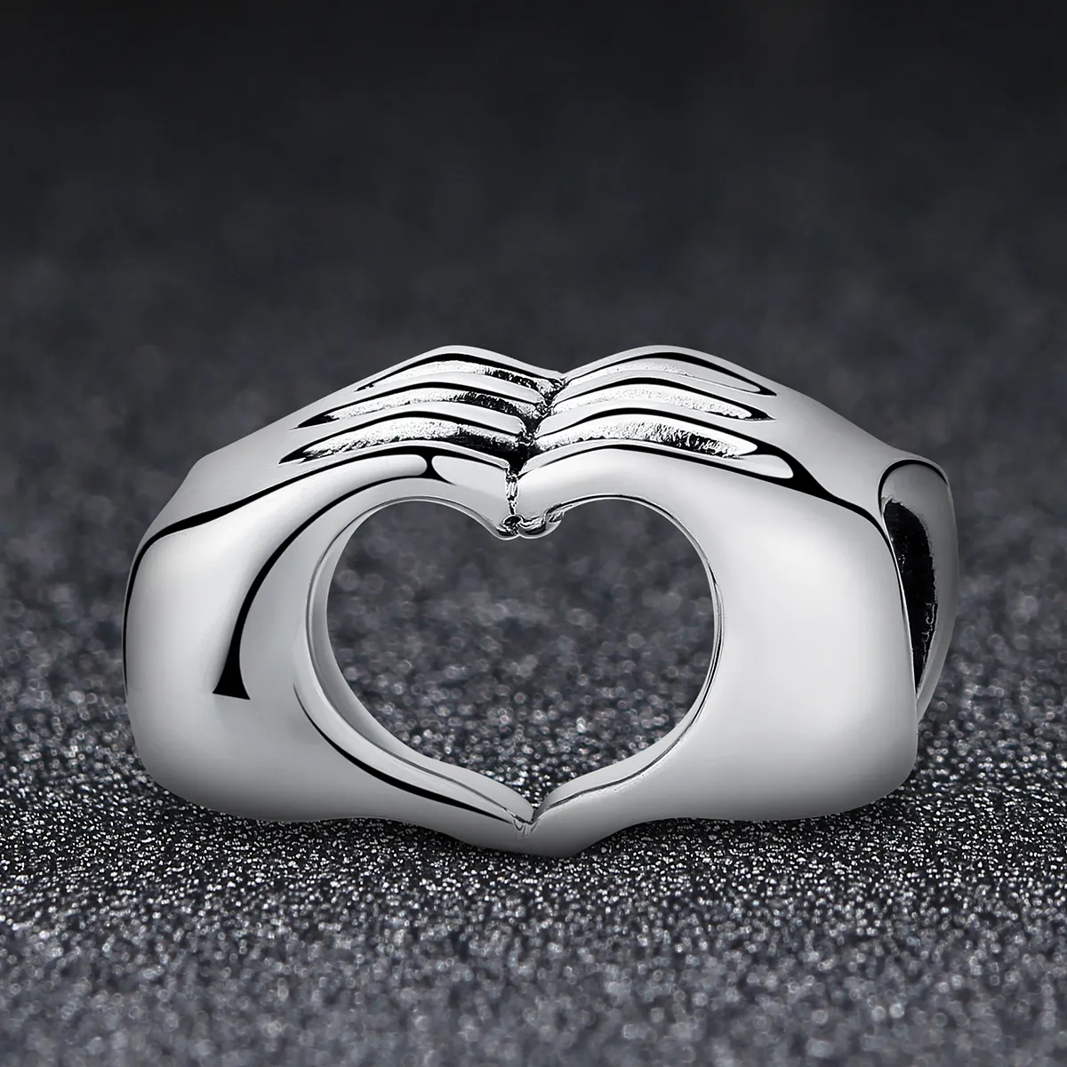 Silver Hands with Love Charm - PANDORA Style - SCC125