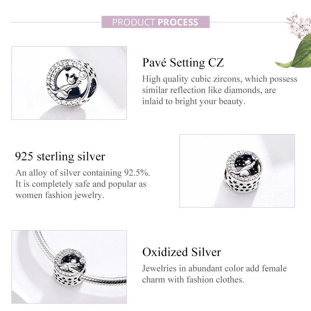 Silver Happy Kitten Charm - PANDORA Style - SCC1203