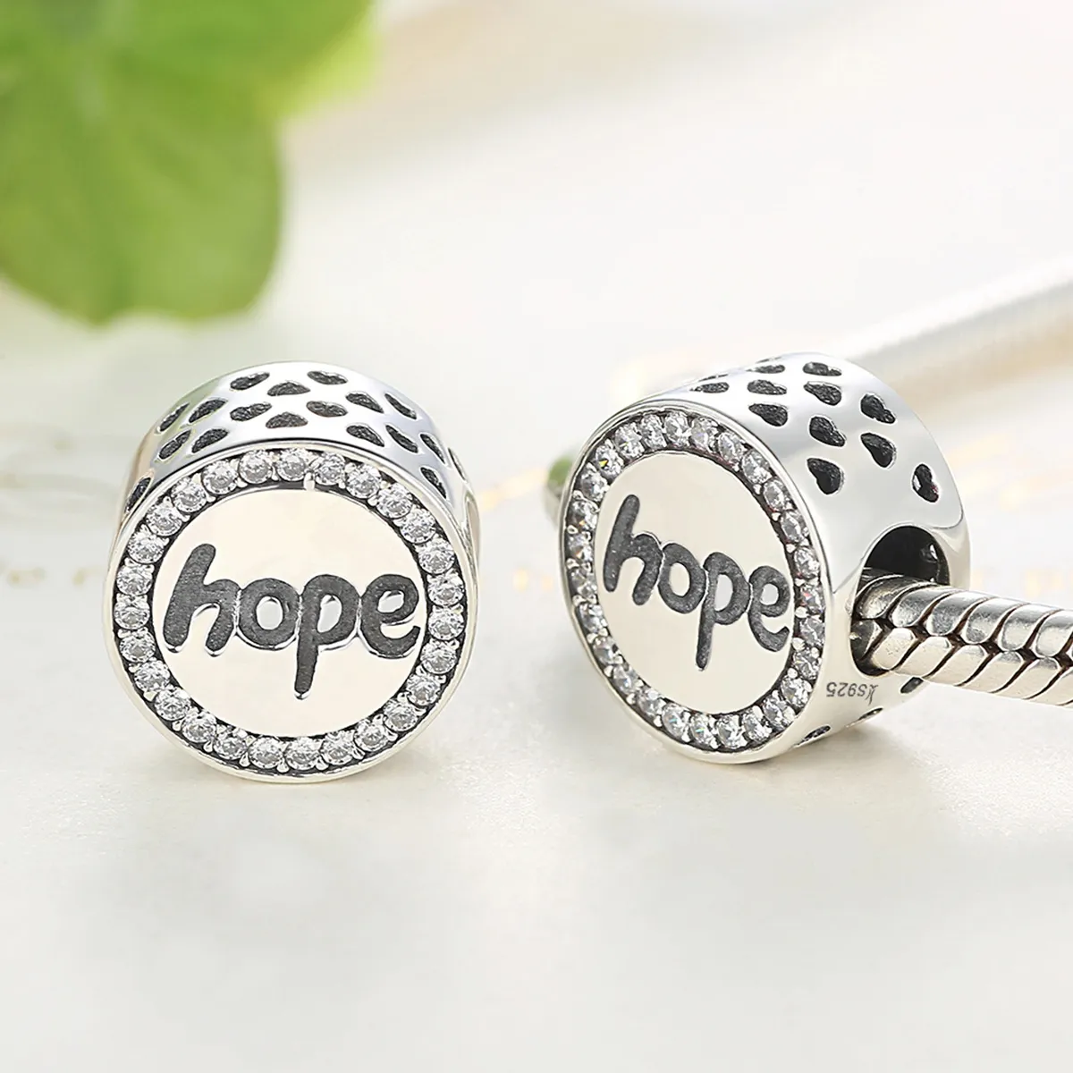 Silver Hope Charm - PANDORA Style - SCC088