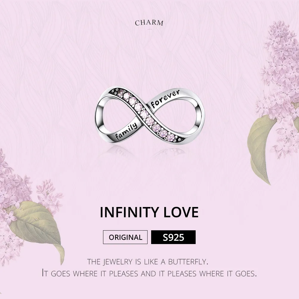 Silver Infinity Charm - PANDORA Style - SCC1146-Pk