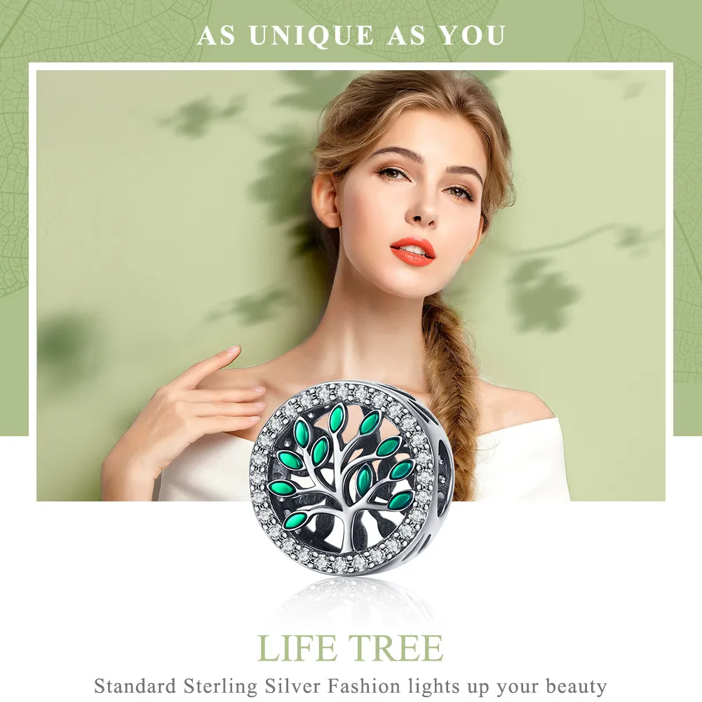 Silver Life Tree Charm - PANDORA Style - SCC1095