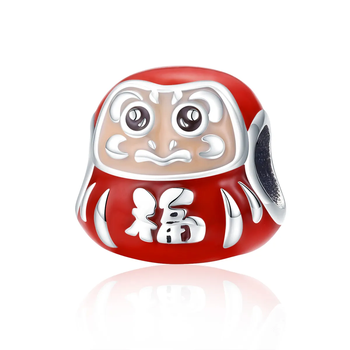 Silver Little Daruma Charm - PANDORA Style - SCC1087